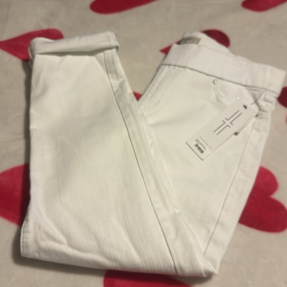 NWT Liverpool Los Angeles The Crop Pull-On Rolled Cuff Jeans white - Picture 5 of 16